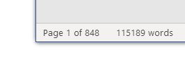 Page count of a Microsoft Word document with 848 pages of investing notes.